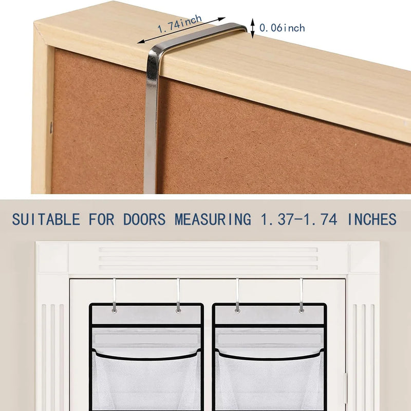 Foldable Over The Door Clothes Organizer With 5 Pockets For Closet