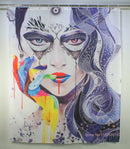 Nordic Geometry Waterproof Polyester Shower Curtain Abstract Art Design