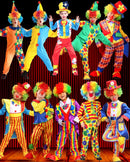 Halloween Boys Clown Costume Circus Performer Carnival Role Play Outfit