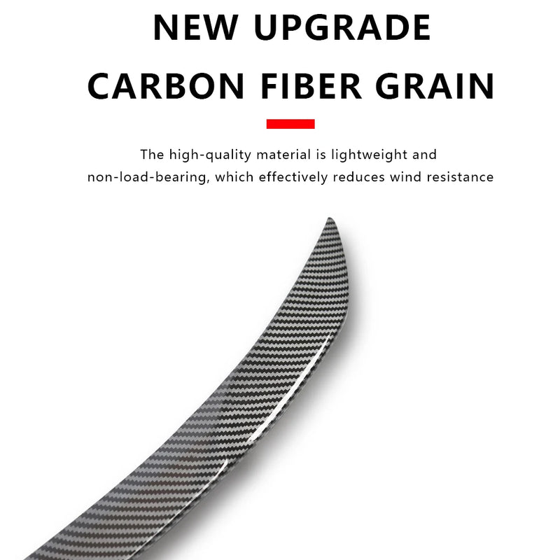 Tesla Model Y Rear Spoiler Carbon Fiber ABS Trunk Wing Lip