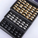 10Pcs Stainless Steel Rings Set Simple Classic Mixed Colors Jewelry