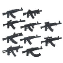 WWII Military Building Blocks Toy Soldier Figure With Machine Gun Mortar