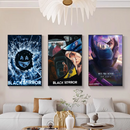 B-BLACK Mirror Wall Poster Self Adhesive For Bedroom Living Room Office