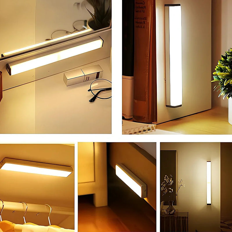 Wireless LED Motion Sensor Night Light USB Rechargeable Magnetic Lamp