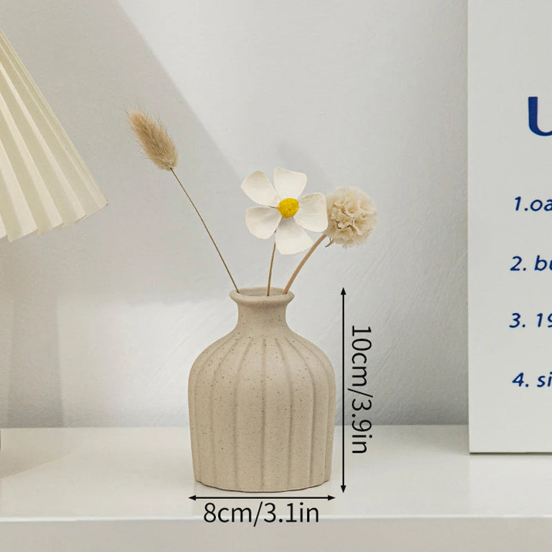 Ceramic Vase White Nordic Flower Pot Decorative Home Decor
