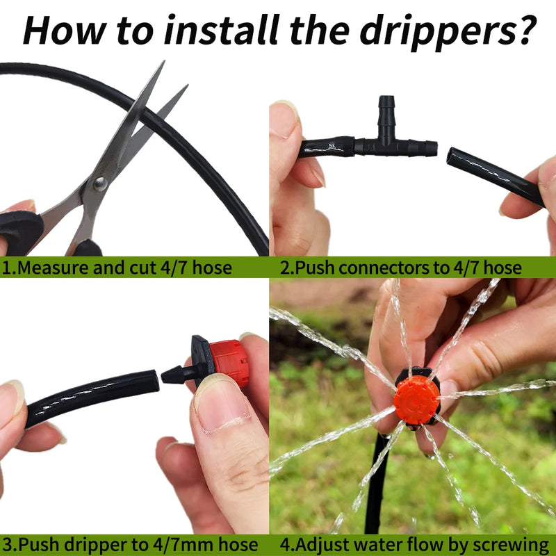 OASIS Garden Irrigation Nozzle Adjustable Dripper Micro Sprinkler Emitter