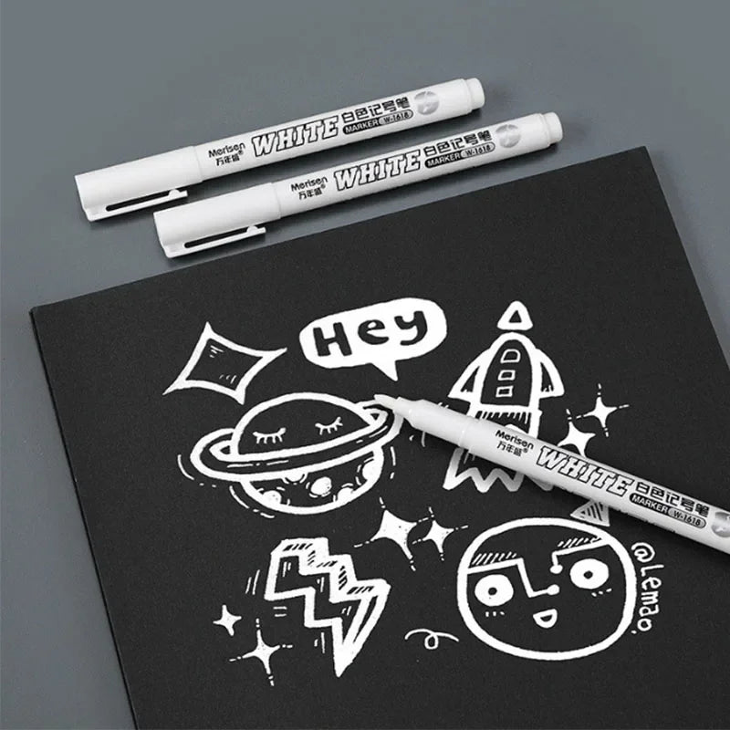 White Paint Pen 1.0mm Waterproof Permanent Paint Marker For Art