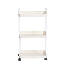 Plastic Rolling Utility Cart With Handle And Wheels For Storage Organizer
