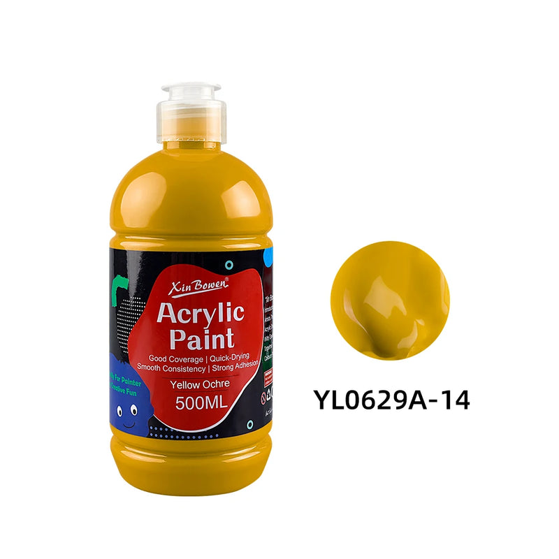 Acrylic Paint Set 14 Colors 500ml Water-Based For Wall Art DIY