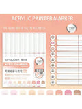 Languo 9pcs Acrylic Marker Pen Set Soft Brush Paint Pens For Art