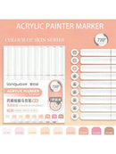 Languo 9pcs Acrylic Marker Pen Set Soft Brush Paint Pens For Art