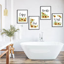 Bathroom Poster Sunflower Wall Art Decorative Mirror Hanging