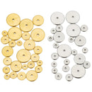 30pcs Stainless Steel Spacer Beads Thin Round Flat DIY Jewelry Making