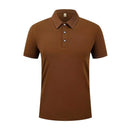 Men's Polo Shirt Short Sleeve Solid Color Lightweight Casual Top