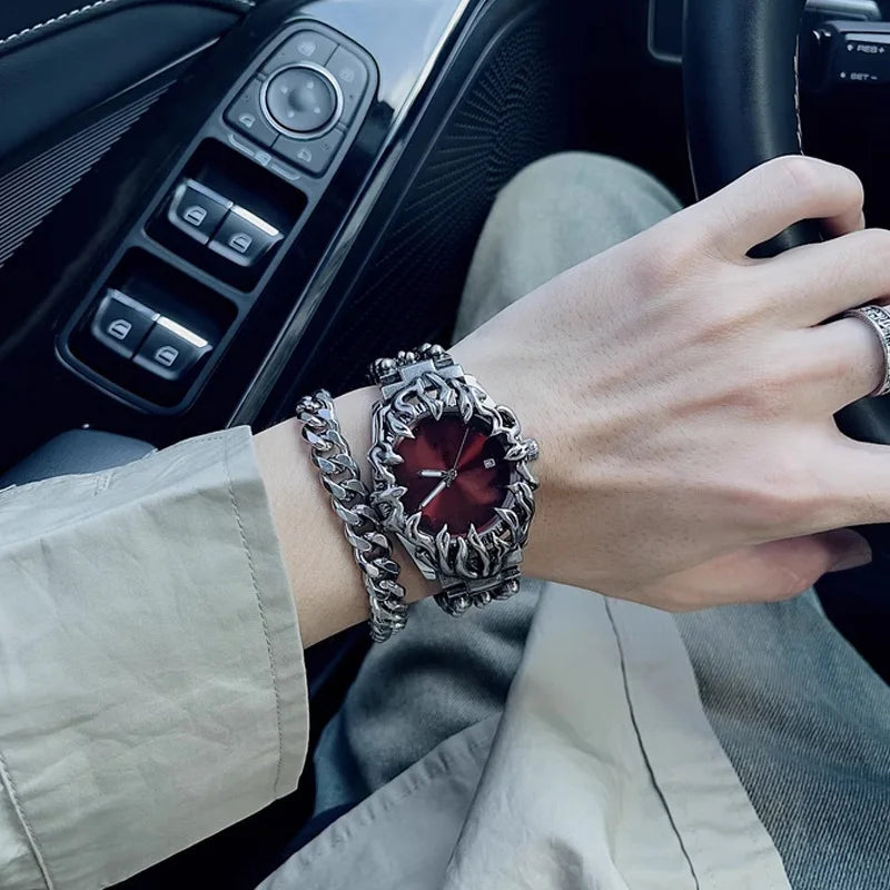 Retro Claw Watch European Style Alabaster Unique Shaped Timepiece