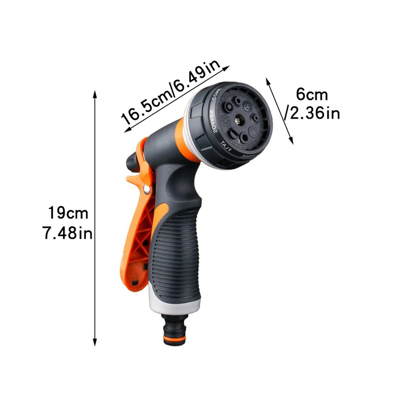 8 Pattern Garden Water Gun Nozzle For Car Washing Yard Spraying