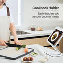 Adjustable Acrylic Book Stand With 360 Degree Rotating Base And Clips