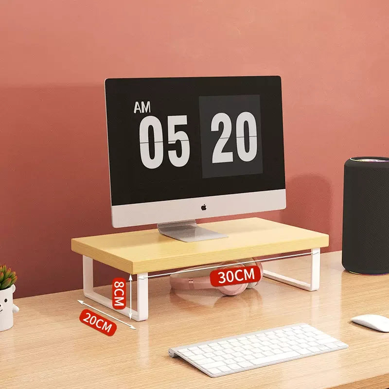 Monitor Raised Shelf Adjustable Laptop Stand Desktop Organizer Rack Holder