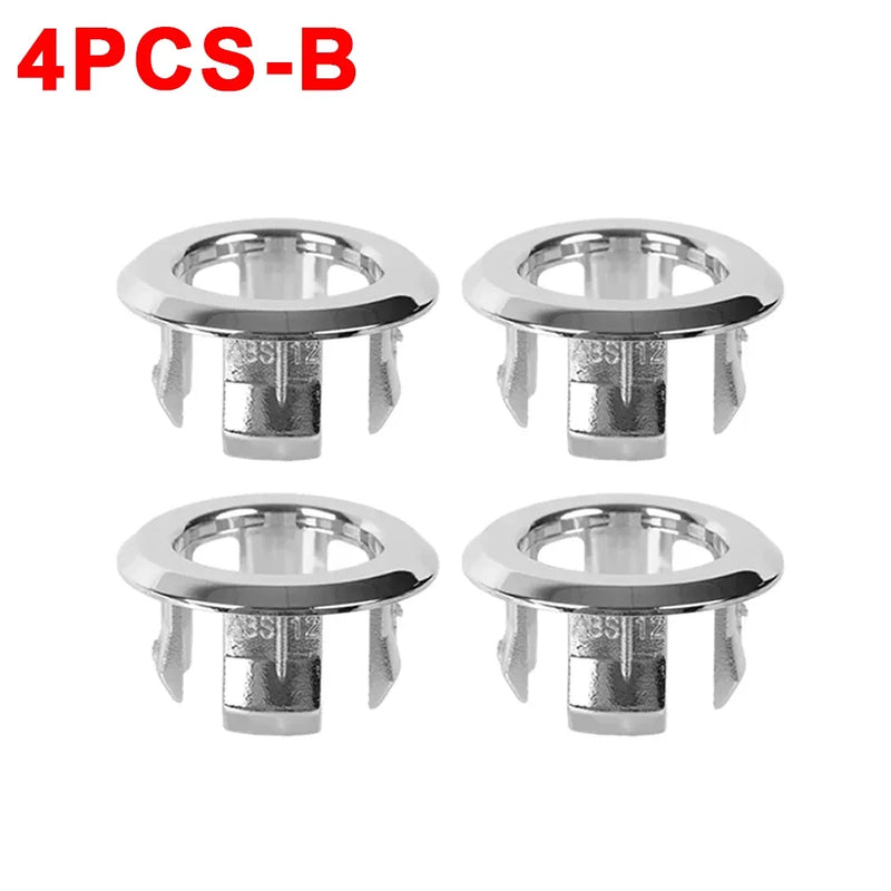 Sink Overflow Ring Cover Bathroom Basin Round Plastic Replacement