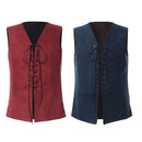 Pirate Vest For Men Medieval Renaissance Lace-up Reversible Waistcoat