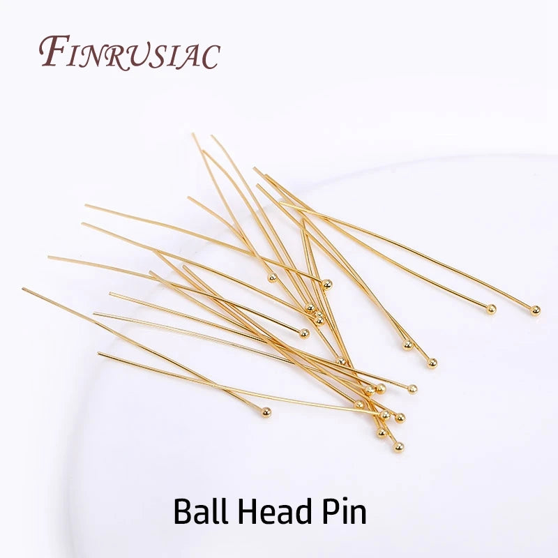 50Pcs 18K Gold Plated Eye Pins For Jewelry Making And Earrings