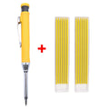Carpenter Pencil Mechanical Woodworking 3 Colors Refill Sharpener