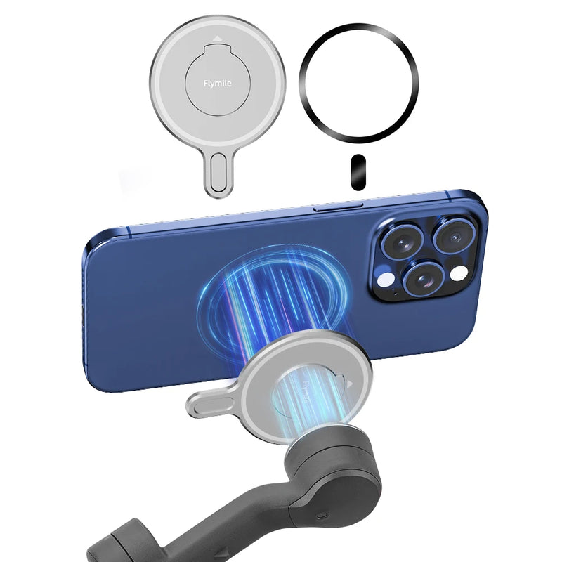 Magnetic Adapter Phone Holder Ring Clamp For DJI Osmo Mobile Stabilizer