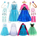 Elsa Anna Princess Dress Girls Mesh Sequin Snow Queen Costume Gown