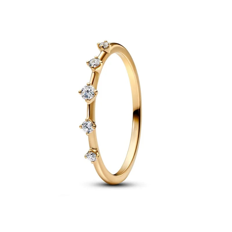 Disney Pink Bow Heart Ring Sparkling Double Heart Design For Women