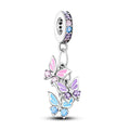 925 Silver Charm Pendant Animal Firefly Butterfly Dragonfly Beads