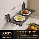 Folding Spice Rack Wide Hanging Kitchen Organizer With Hooks Storage