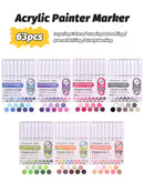 9pcs Acrylic Markers Set For Rock Painting Glass DIY Craft Supplies