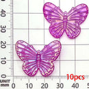 10pcs Colorful Butterfly Charms Acrylic Pendants For Jewelry Making
