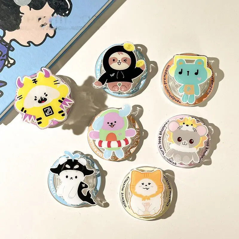 GMMTV Ohmnanon BounPrem Cartoon Magnetic Phone Holder Stand Accessories