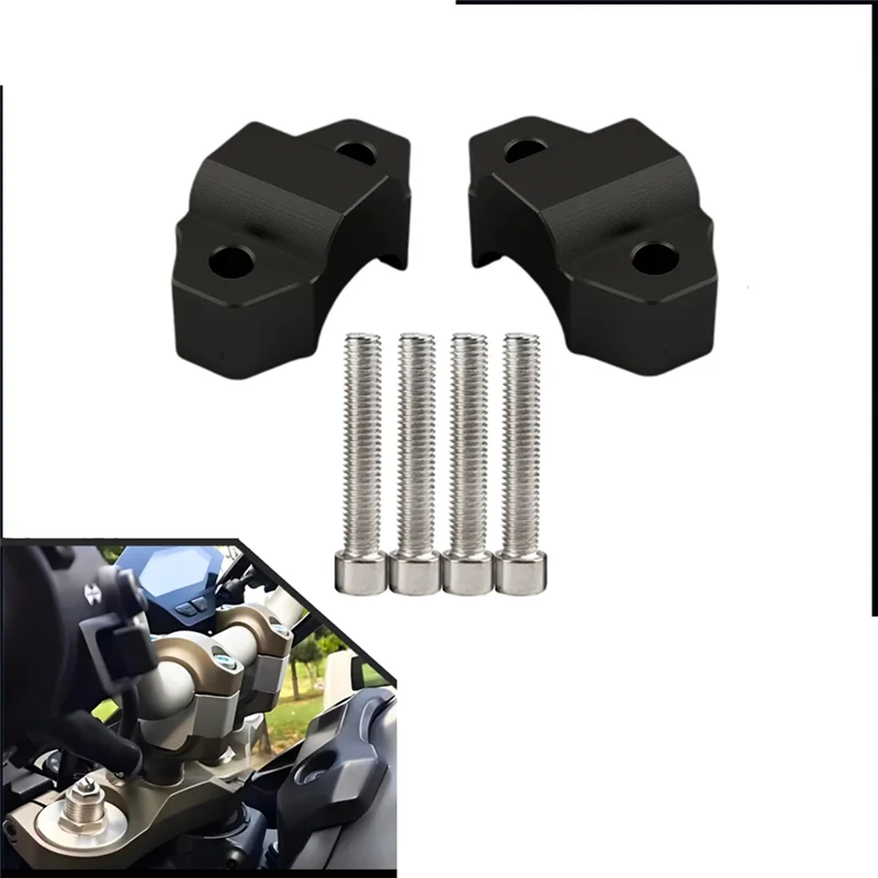 Handlebar Riser Clamp Extend Adapter For XSR900 Motorcycle Silver
