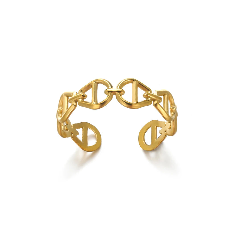 316L Stainless Steel Rings For Women Gold Color Classic Wedding Couple Rings