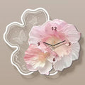 Modern Flower Wall Clock Large Silent Decorative Living Room Clock