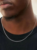 3mm Men's Cuban Chain Necklace Stainless Steel Titanium Steel Jewelry