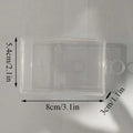 Mini Translucent Storage Box Rectangular Dustproof Jewelry Case Container