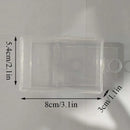 Mini Translucent Storage Box Rectangular Dustproof Jewelry Case Container