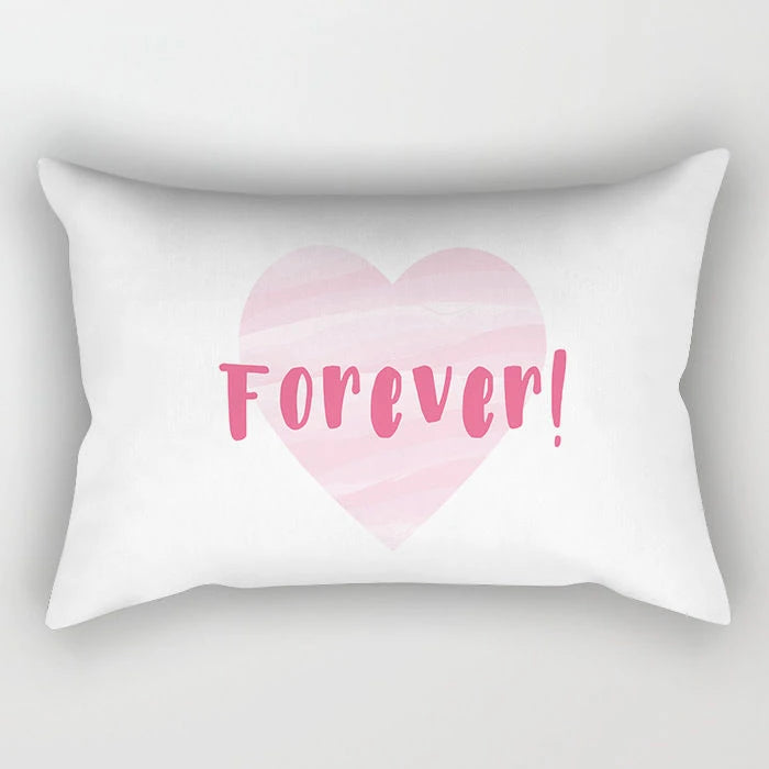 Nordic Pink Checkered Striped Cushion Pillowcase For Office Living Room
