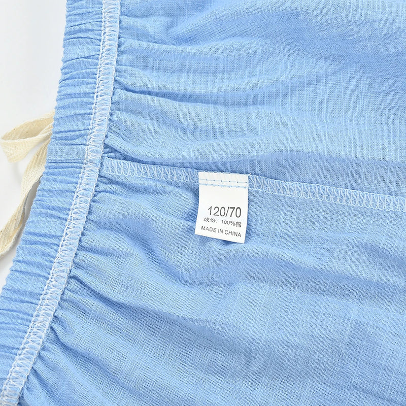 Kids Cotton Linen Shorts Summer Breathable Loose Sports Beach Pants