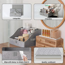 Trapezoid Storage Bin Fabric Closet Organizer With Handles Grey Small 3-Pack