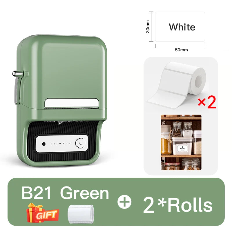 NiiMbot B21 PRO Bluetooth Thermal Label Printer Wireless Mini Barcode Maker