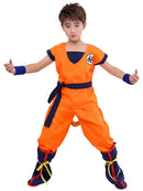 Goku Cosplay Costume Full Set Vest Belt Wristbands For Kids Adults