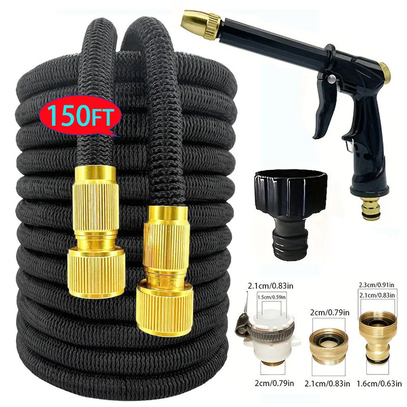 Expandable Garden Hose With Spray Set For Car Wash And Outdoor Watering
