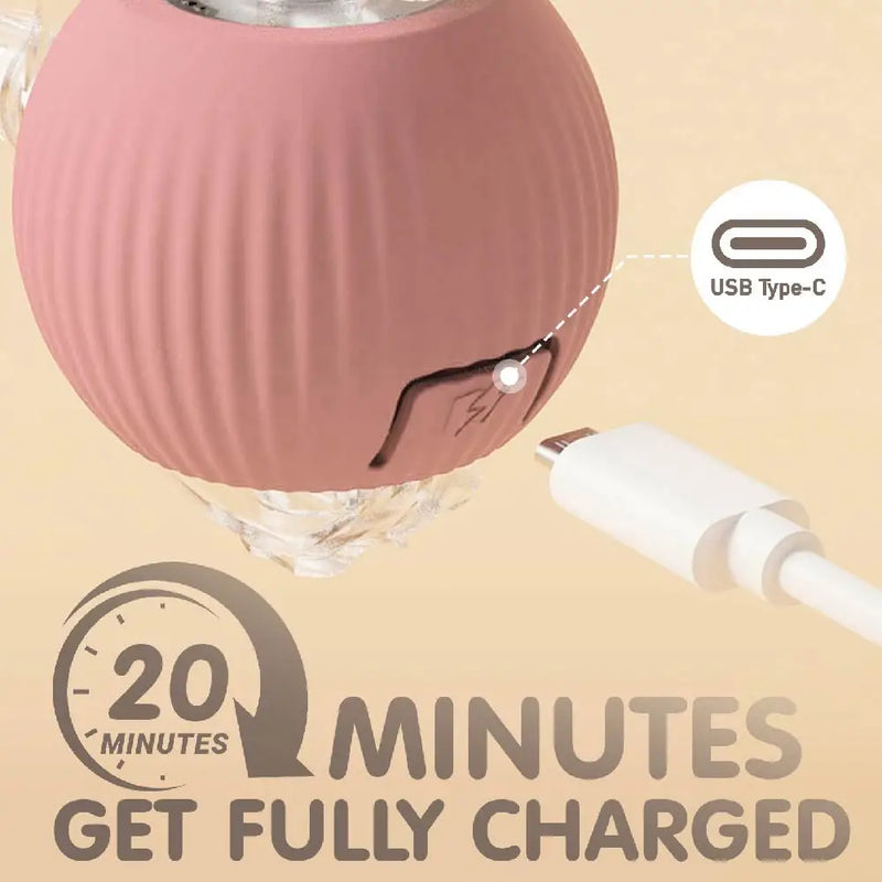 Automatic Rolling Ball Cat Toy USB Rechargeable Interactive Pet Toy