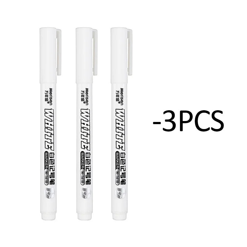 White Paint Pen 1.0mm Waterproof Permanent Paint Marker For Art