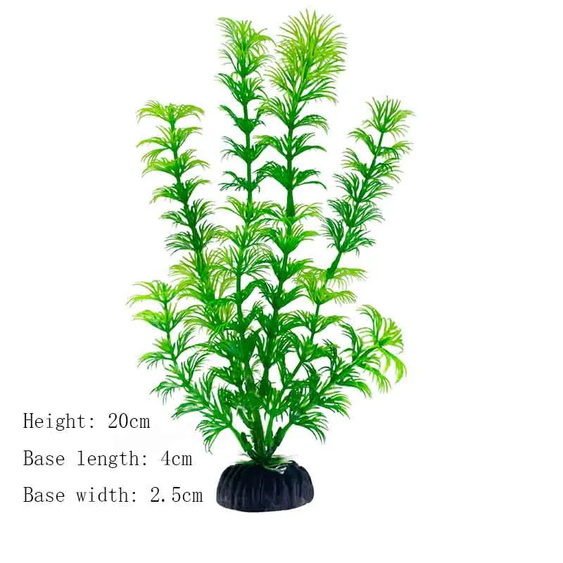 Artificial Aquarium Plants Green Plastic Underwater Fish Tank Decor