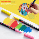 12-60 Colors Acrylic Paint Markers Pen 1-2mm Valve For Painting